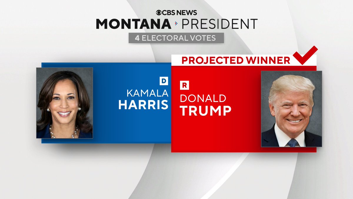 CBS News projects former President Donald Trump wins Montana.