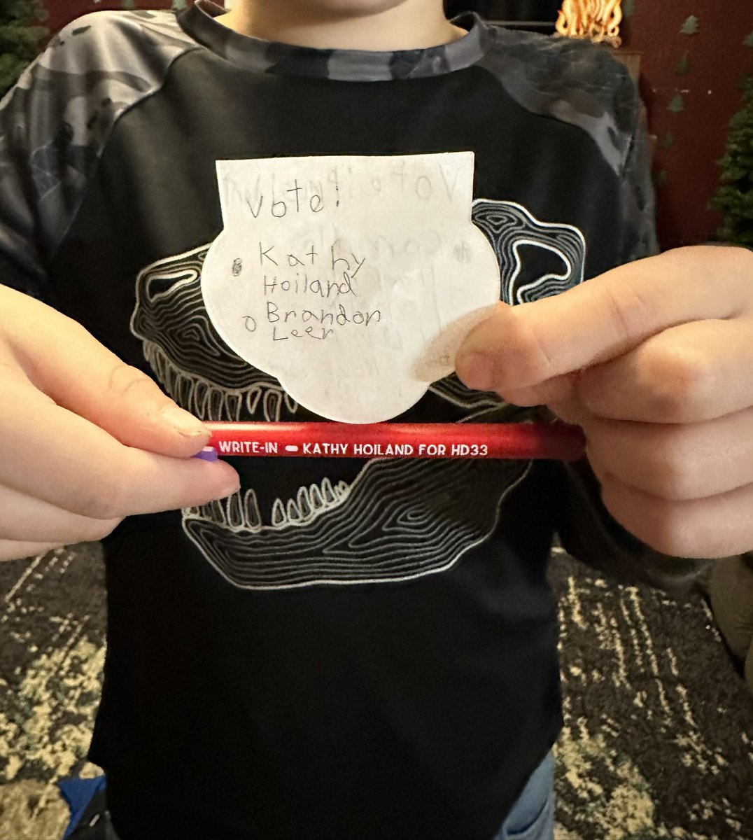 KathyHoilandMT's tweet image. My sweet boy put me top of the ticket. 

#writeinrevolution #justlikemurkowski 
#freedomnotthecaucus