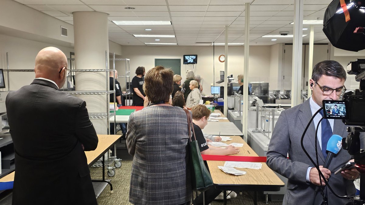 LVN Jason Addy (@jasonaddy_lvn) on Twitter photo GOP pollwatchers look on and a reporter for a Qatari news organization prepares to go live as Lehigh County election workers continue to process ballots. <a href="/LVNewsdotcom/">LehighValleyNews.com</a> GOP pollwatchers look on and a reporter for a Qatari news organization prepares to go live as Lehigh County election workers continue to process ballots. <a href="/LVNewsdotcom/">LehighValleyNews.com</a>