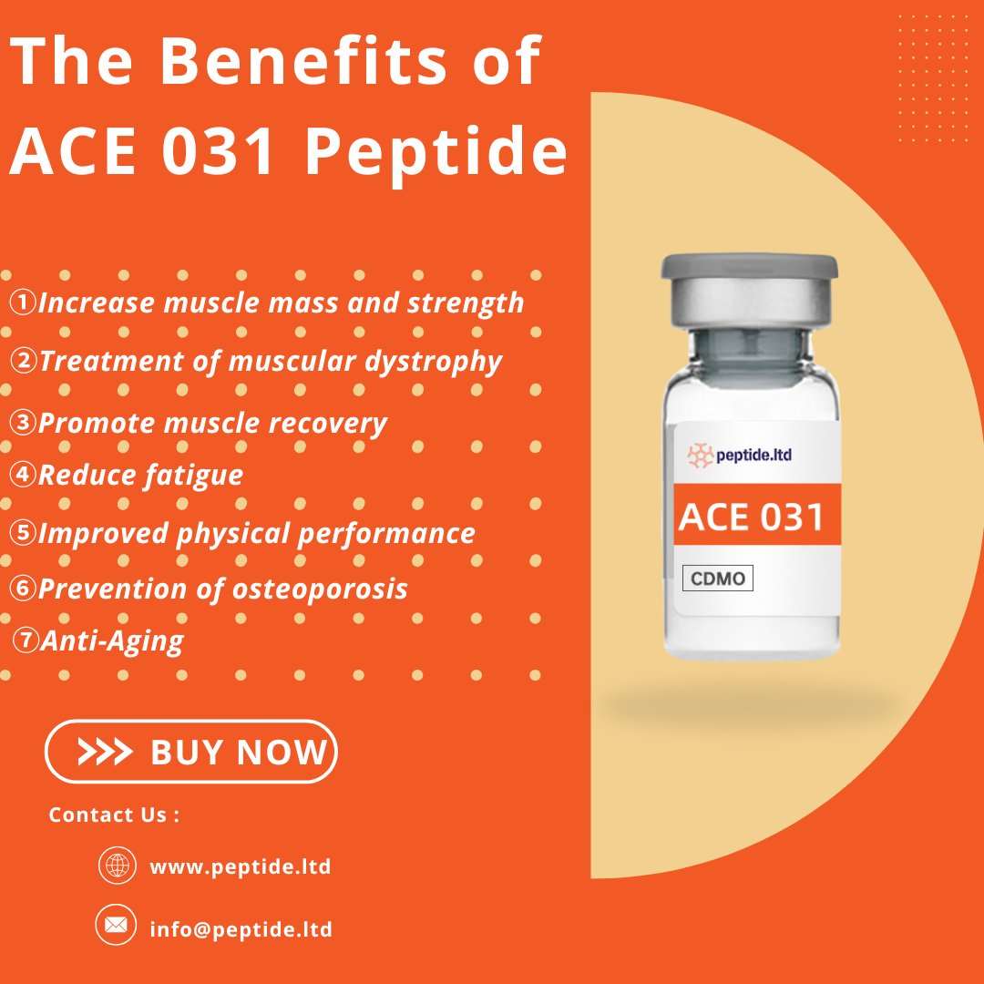 peptidesupplier's tweet photo. Top Seven Benefits ACE 031 Peptide Can Bring To you

https://t.co/GUqrHgev7j

#peptideltd #ACE031powder #ACE031rawpowder #ACE0315mg #ACE03110mg #ACE031powdermanufacturer #ACE031rawpowderonline #ACE031powderbulk #buyACE031powder #ACE031powderfactory #ACE0315mgbuy #buyACE03110mg https://t.co/Au6Wd8VTHl