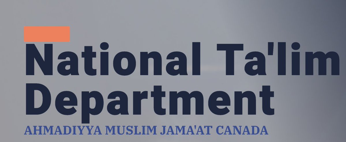 TalimCanada's tweet image. Welcome to the official account of Talim (Education) Department of Ahmadiyya Muslim Community Canada.

This account will be used to highlight the activities done under the department of Talim (Education)