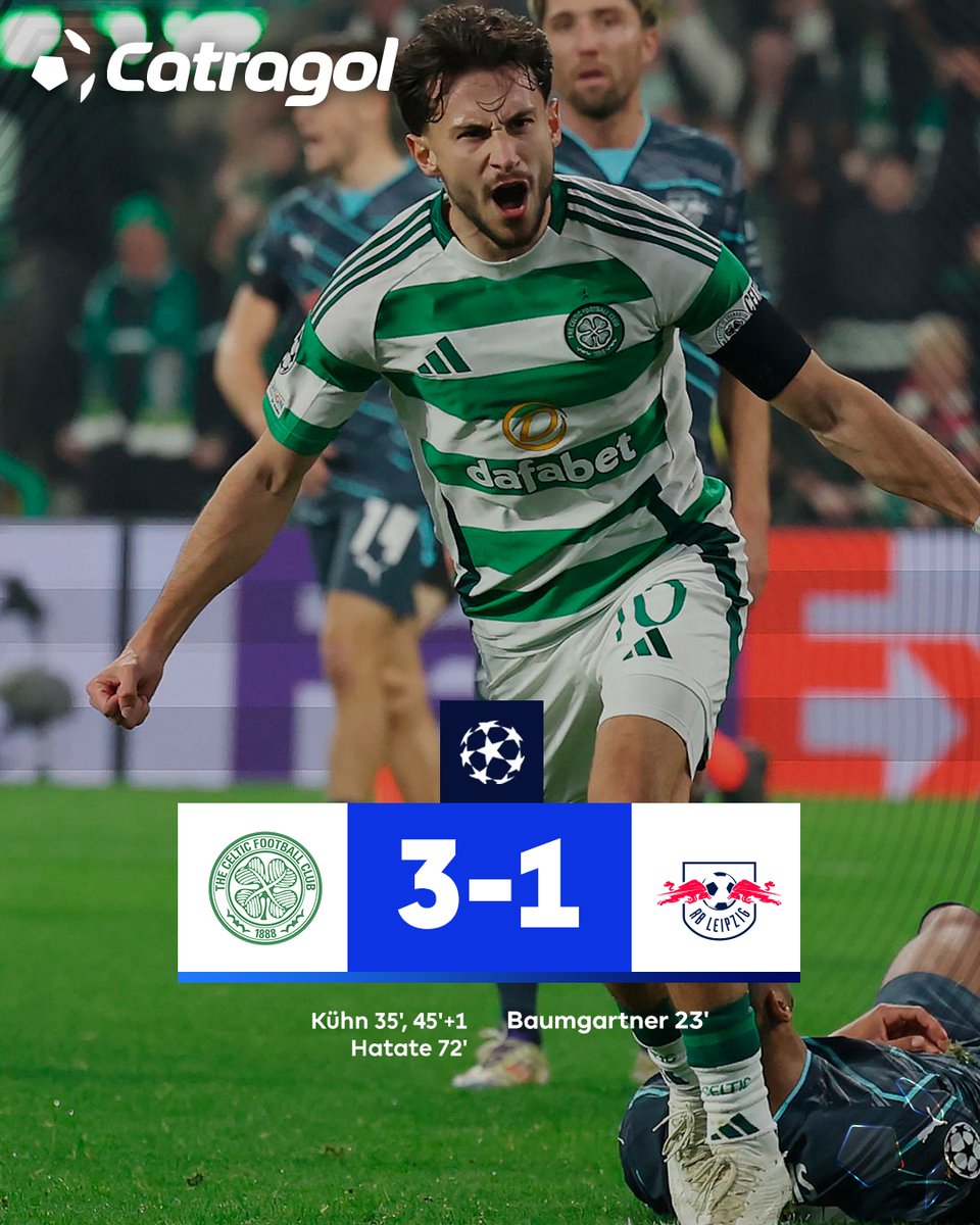 catragol's tweet photo. #UCL ¡GRAN TRIUNFO!
Celtic sin Luis Palma derroto 3-1 al Leipzig y se mete en zona de clasificación a Play-Offs.
#Celtic #Liepzig https://t.co/AJzFroVDGz