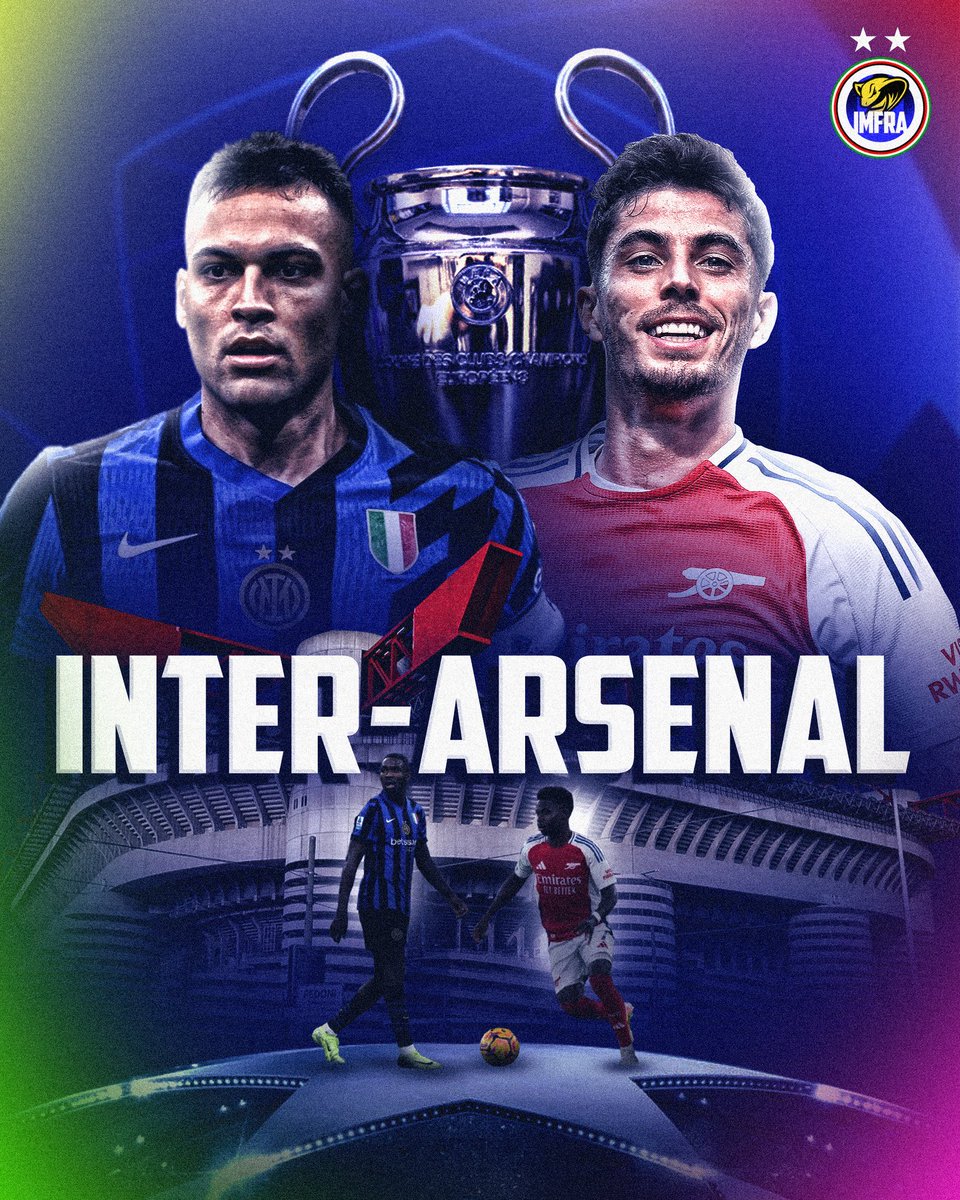 ⚫️ 𝑴𝑨𝑻𝑪𝑯 𝑫𝑨𝒀 🔵

🏆 UEFA Champions League      
🏟️ Stadio Giuseppe Meazza 
🆚 Arsenal                    
⌚️ 21h00