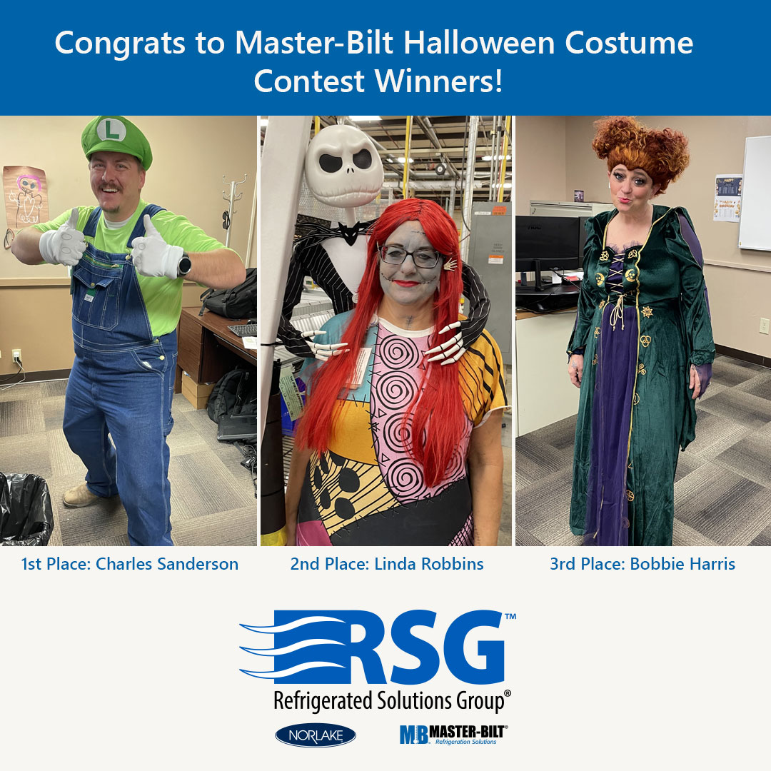 Big shoutout to Charles Sanderson, Linda Robbins, and Bobbie Harris—our Master-Bilt Halloween costume contest champions! Each took home a gift card as their prize. Thanks for bringing the fun and creativity, team!