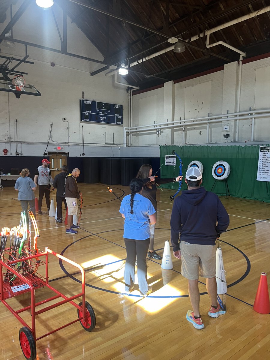 Today Eastchester High School hosted NASP for our very first archery professional development for Physical Educators. 🏹🎯