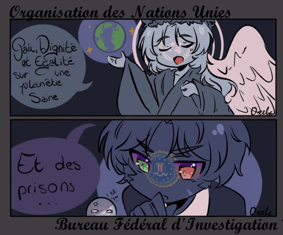 AnomalyX5's tweet photo. #CountryHumans #CountryHumansfbi #countryhumansun 

╔ Translate : ╗

UN : Peace, Dignity and Equality on this Holy Planet.
FBI : And prisons... https://t.co/pcGYB0Bcvn