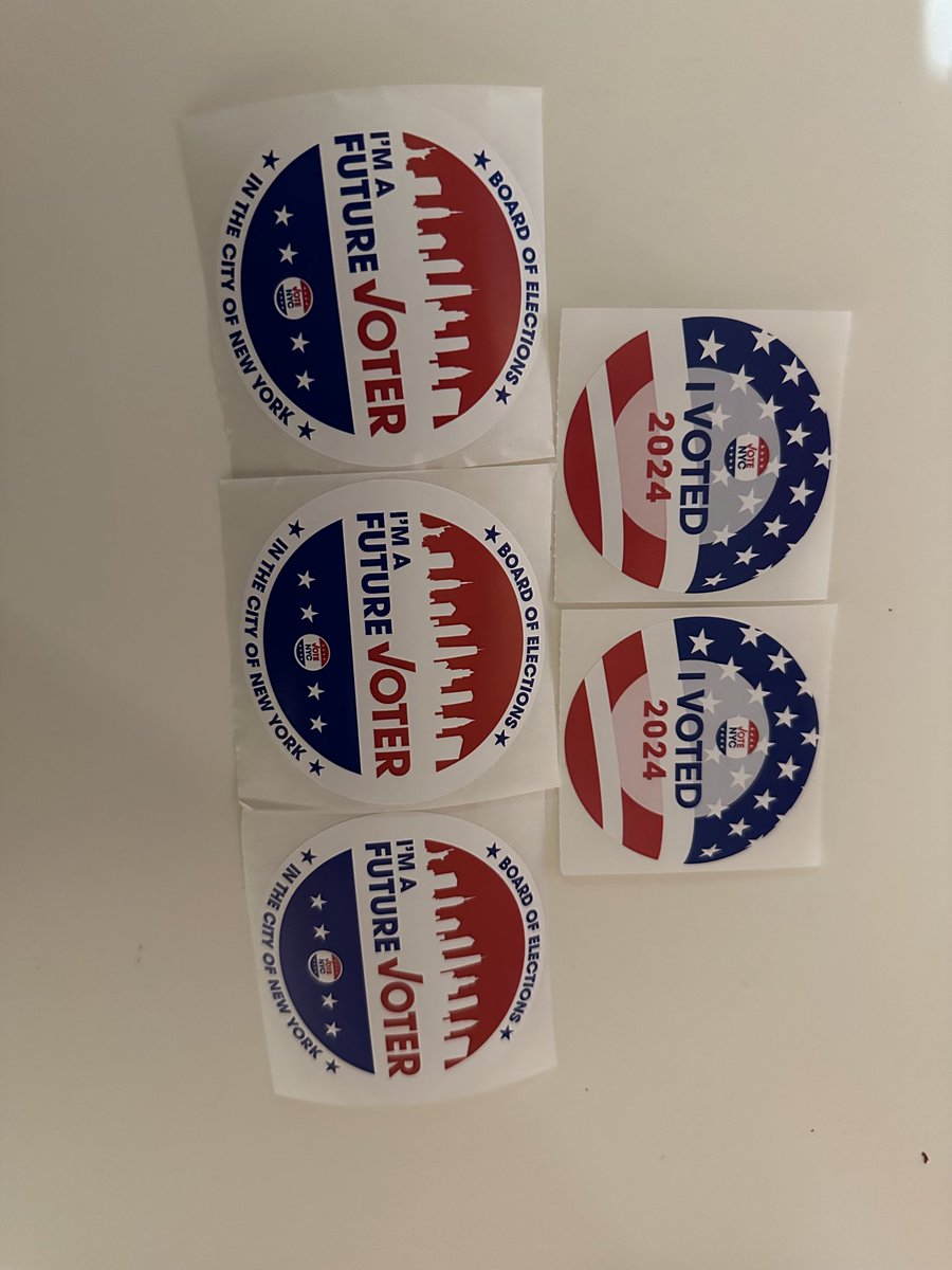 Marc &amp; I just took our kids to vote for ⁦<a href="/KamalaHarris/">Kamala Harris</a>⁩, our next President! Polls open in New York until 9PM.