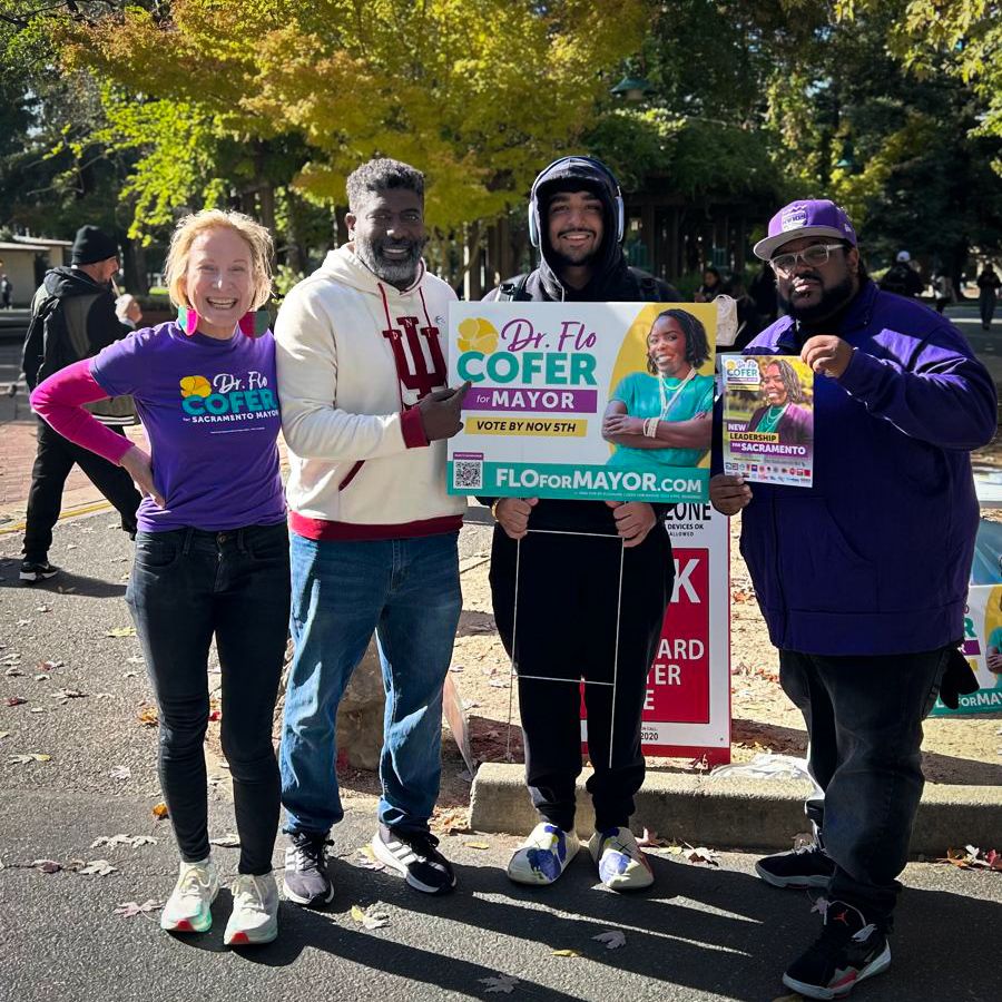 Flo4Sacramento's tweet image. #TeamFlo is getting out the vote all over #Sacramento! You have until 8 PM tonight. You can register and vote at any polling place! 

Vote #YesOnE on the bottom of your ballot to support our libraries with no new tax! 

#GOTV #Vote #FloForMayor #MoreIsPossible
