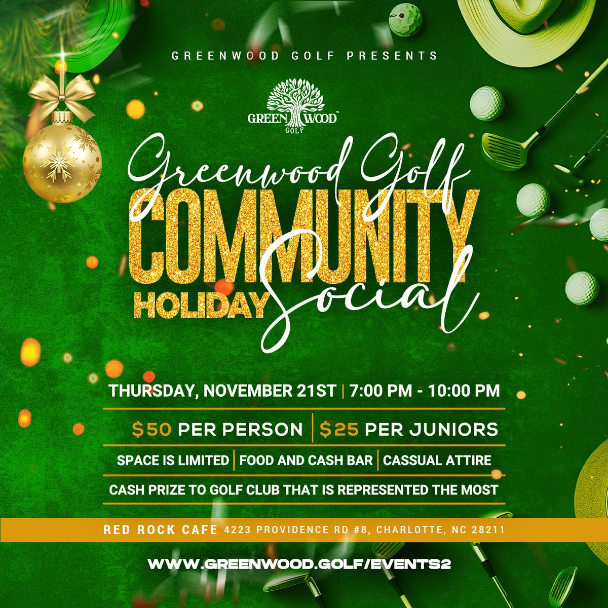 Celebrate with Us at the Greenwood GOLF Community Holiday Social wix.to/xZZpJRz