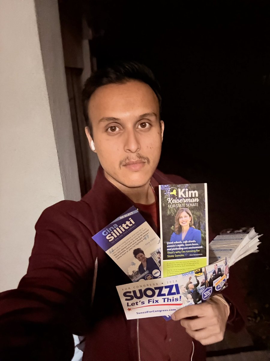 Tanbir Chowdhury (@itstanbirc) on Twitter photo I was called a machine. Onto #NY03 for two more stops and lists, first in Hicksville for <a href="/Tom_Suozzi/">Tom Suozzi</a>, Lisa Lin for State Senate, and Will Murphy for State Assembly.
Now in New Hyde Park for <a href="/Tom_Suozzi/">Tom Suozzi</a>, <a href="/kimkeiserman/">Kim Keiserman</a>, and <a href="/ginasillitti/">Gina Sillitti</a>! 🫡💪 I was called a machine. Onto #NY03 for two more stops and lists, first in Hicksville for <a href="/Tom_Suozzi/">Tom Suozzi</a>, Lisa Lin for State Senate, and Will Murphy for State Assembly.
Now in New Hyde Park for <a href="/Tom_Suozzi/">Tom Suozzi</a>, <a href="/kimkeiserman/">Kim Keiserman</a>, and <a href="/ginasillitti/">Gina Sillitti</a>! 🫡💪
