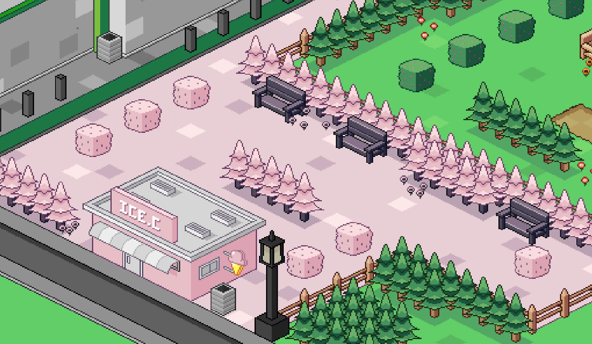 purconia's tweet photo. Added a cool pink area around the ice cream shop! https://t.co/k7nknMKXu6