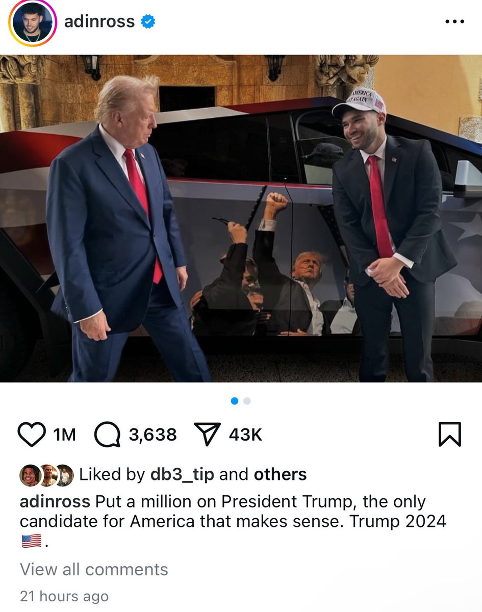 Dee_rose901's tweet photo. 🚨🇺🇸🇺🇸 Presidential POTD #32 🇺🇸🇺🇸🚨

(Download Kalshi, only legit betting presidential app)

$250 to win $423 ☝️ 

🔐 Adin Ross has $1,000,000 on Trump to win the Election 😮‍💨 💼 💰 

🏄‍♂️ 🏄‍♀️ 🏄 LIKE = Tailing 🏄‍♂️ 🏄‍♀️ 🏄 

50% OFF VIP : https://t.co/13OMnIkJhy…

#RoseIsComing #nba #WNBA #trending #meme #tiktok #linkinbio #lol #china #trump #mlb #baseball #basketball #instagram #twitter #trend #TrendingNow #russia #enchanting #nfl #mma #ufc #prizepicks #boxing #BaneSquad #viral #viralvideo #facebook #wwe #pga #sports #sportsbetting #health #Election2024   #ElectionDay   #football #draftkings  #esports #gamblingtwitter #gambling #fanduel  #giveaway #giveaways #nuke