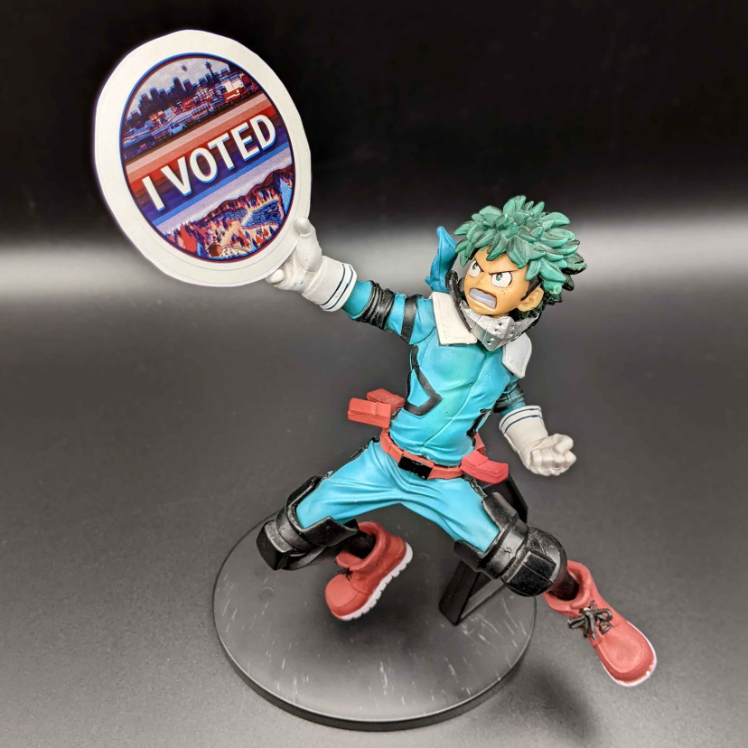 KiRAWRart's tweet photo. Deku says voting makes you a hero!! https://t.co/4VZcuIuqtL