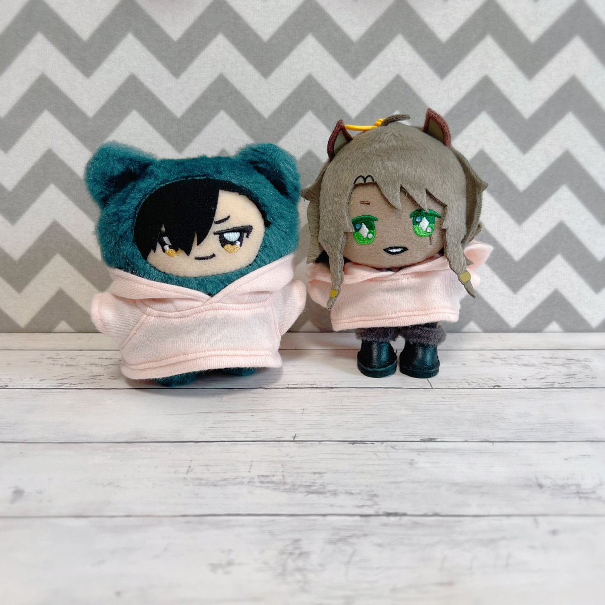 参考としての着用画像貼っておきます ぬい服はいつもの10㎝サイズと ち