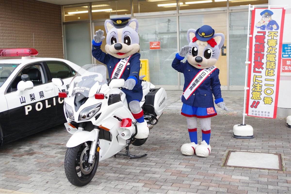 南甲府署から】 ヴァンフォーレ甲府のヴァンくん、フォーレちゃんに #1