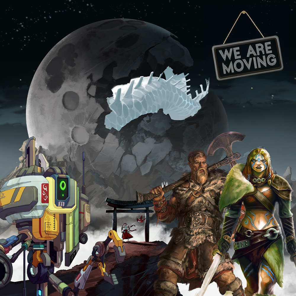 Our warehouse is moving, and YOU get to
benefit!

We've marked a ton of inventory down, new games and old, so you can help us move!

Sorry, no pizza, but some one-time deals on some of
our best games! 
greyfoxgames.com/collections/mo…