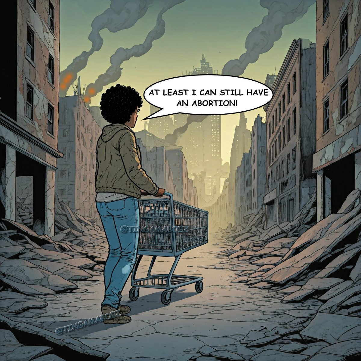 Tingamabobz's tweet image. The gag is these bobbleheaded bitches ACTUALLY think #Abortion is on the ballot. Even if #Skamala won every single state... absolutely nothing would change on a federal level re: abortion. Fucking dummies