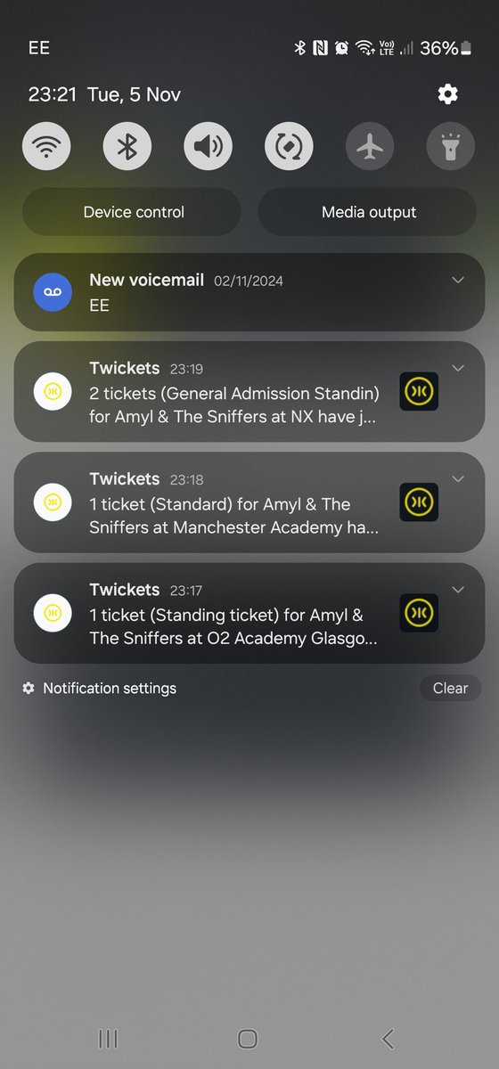 Its_Bobbins's tweet photo. @Twickets @amylandsniffers Been watching this tonight across all UK gigs. Not once do tickets become available on the tour page yet I've had lots of notifications of tickets being available.

I'm not on board with this delayed response answer. Are notifications being repeated after they have been sold? https://t.co/myJLZ2zfkT