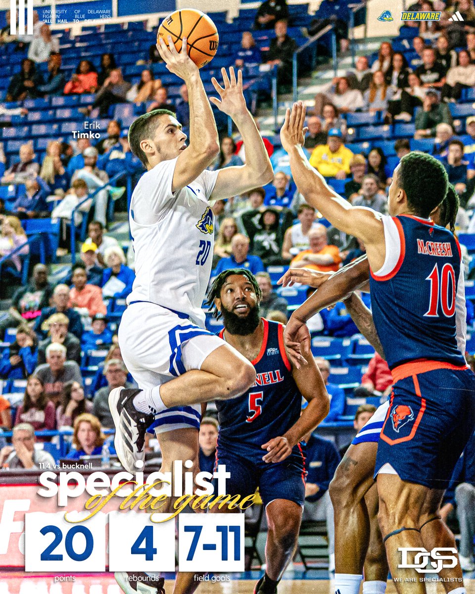 DelawareMBB's tweet photo. Solid Blue Hen debut @ETimko20 👌 https://t.co/hsrAfzqiOY