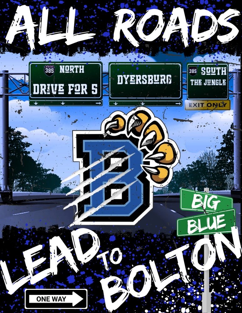 Wildcat Fans this Friday at 7pm your Bolton Wildcats taken on the Trojans from Dyersburg in the first round of the playoffs. Come out and support the Mighty Wildcats in the Jungle. #DriveFor5 #WinYourRep #BigBolton #ProtectTheJungle #TheJourney