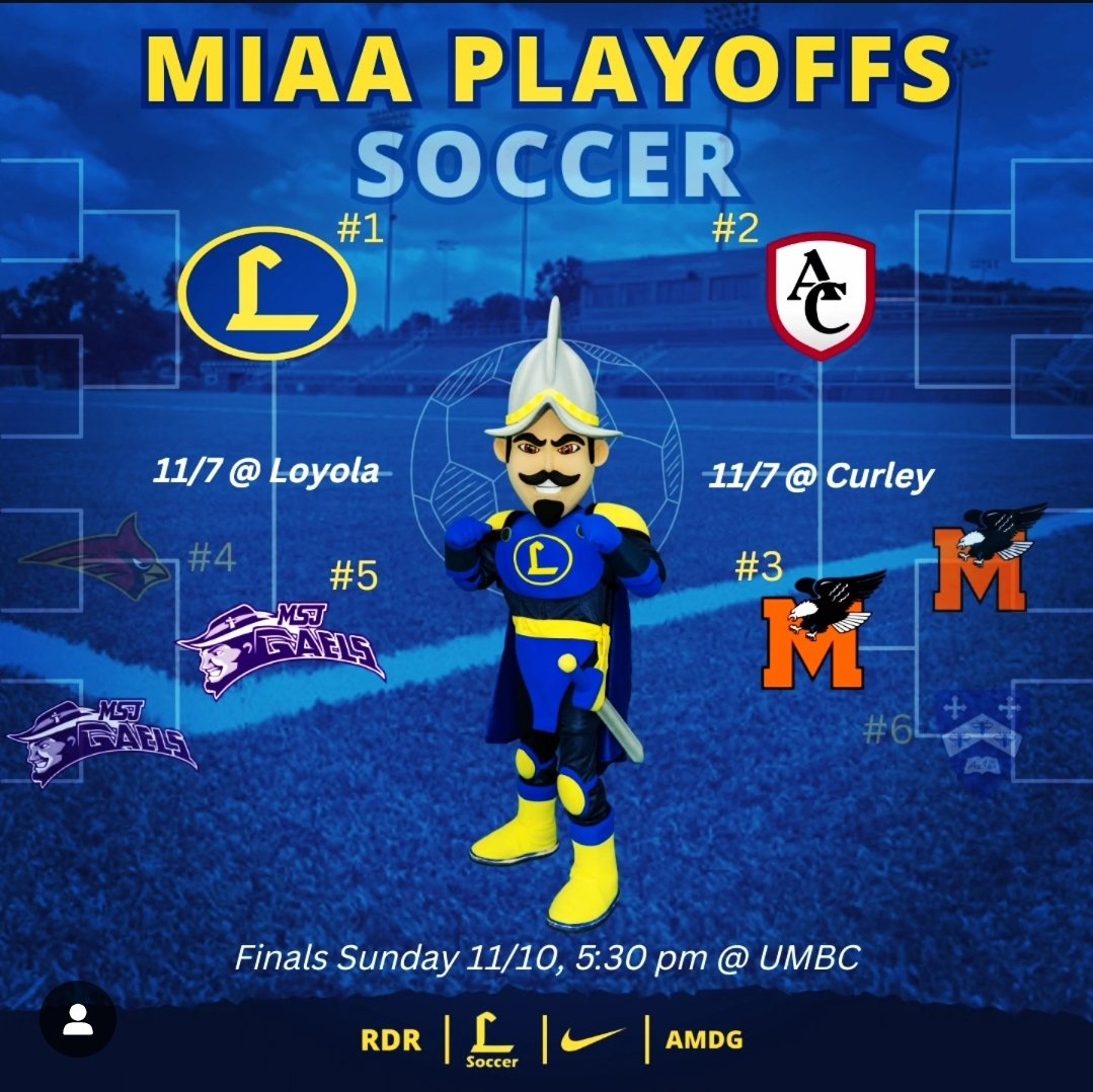 🚨 MIAA brackets updated after today's quarterfinal results. ⏳️🔜🍿Semifinal matchups set. The Dons host MSJ 4:45pm Thursday! 🔵🟡⚽️ #TeamFirst #HuntNxtOne #RDR #AMDG