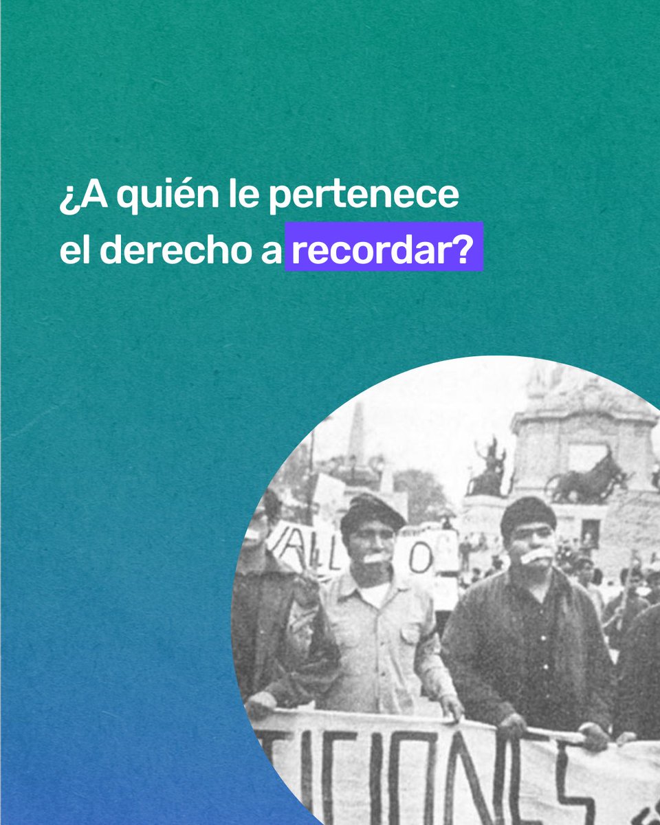 🧠📚 La memoria es un elemento de valor para la justicia porque permite identificar la verdad de los acontecimientos. Cuando se crean colectivamente nuevas narrativas sobre el pasado, se promueve la no repetición de abusos y violaciones a los derechos humanos.