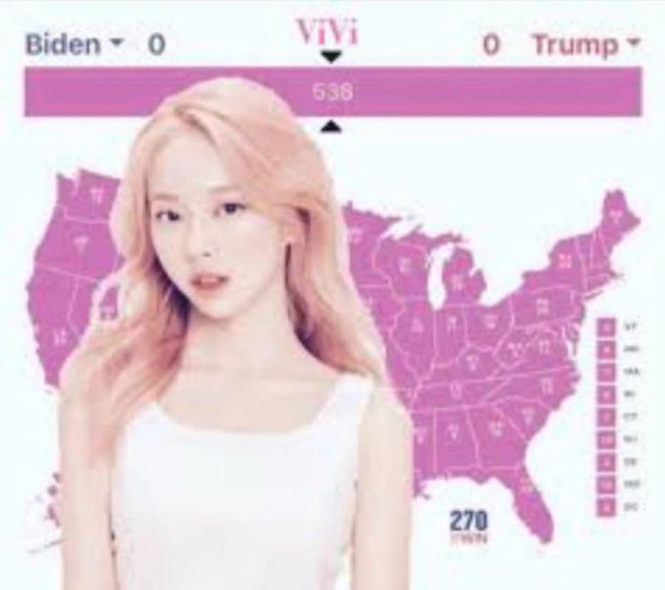 lavundur's tweet photo. vivi from loona SWEEPS the presidential election https://t.co/BR6z77mkk2