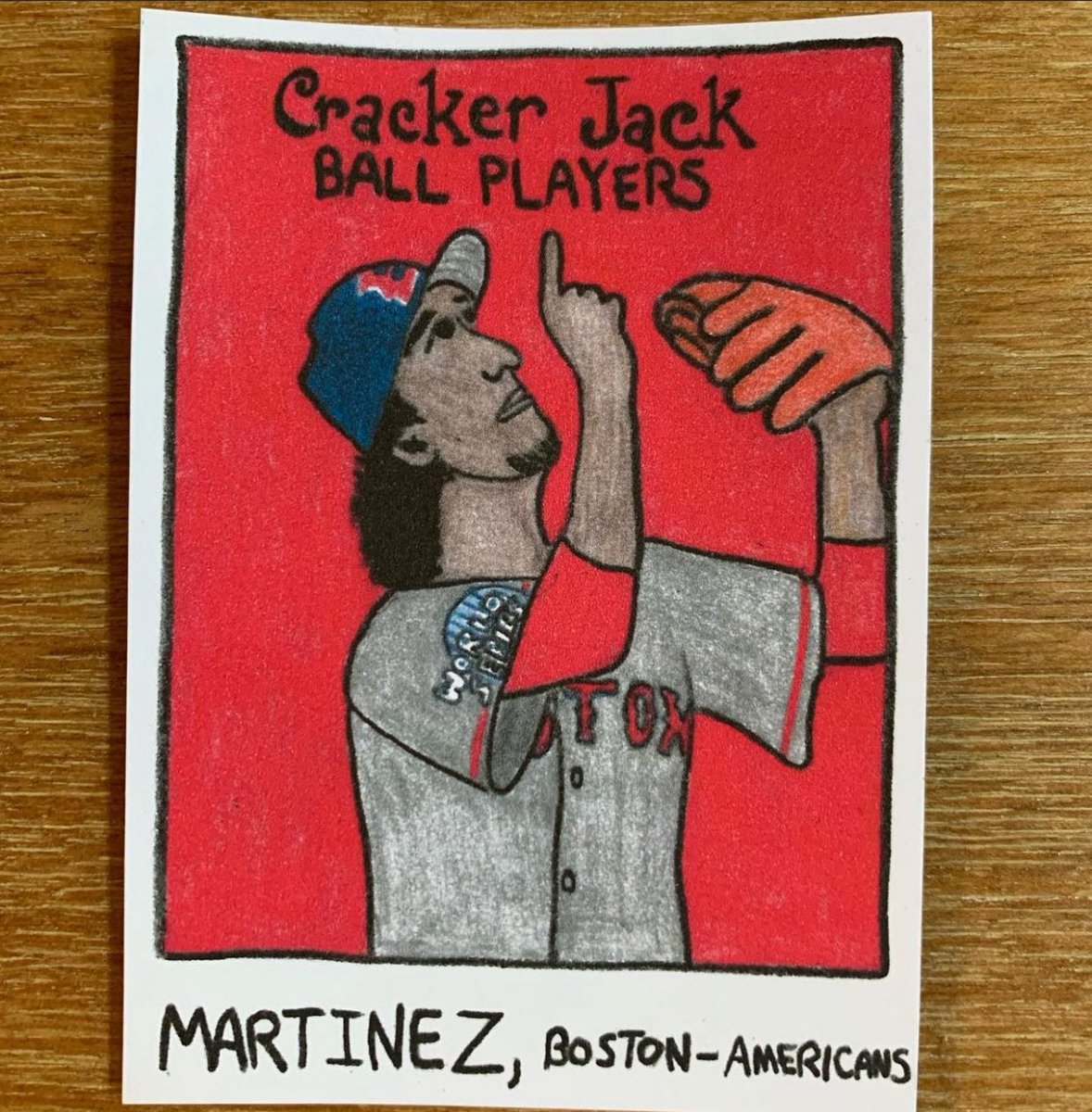 Pedro Martinez. 1915 Cracker Jack style. 

#mlb #baseball #baseballcards #cardart #sportsart #collect #sportscards #indiepres #pedromartinez #bostonredsox
