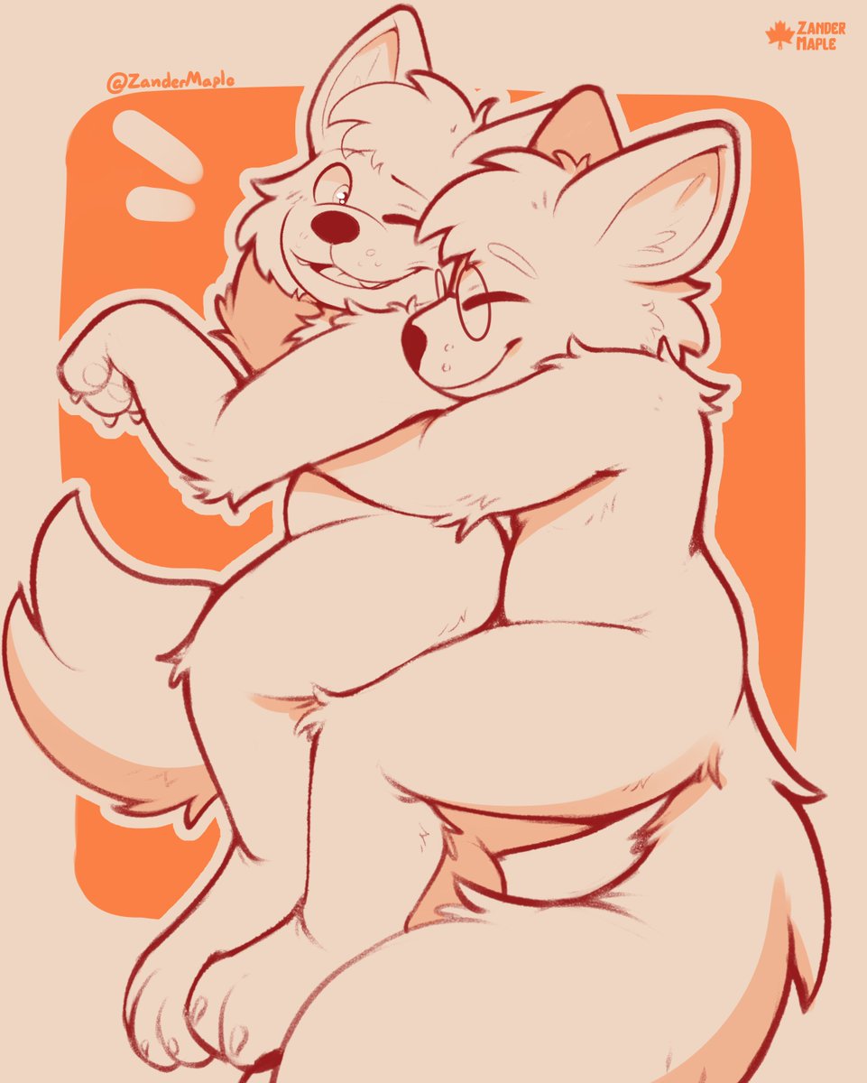 ✨🦊Just 2 cute foxes cuddling :3c

🎨 Sketch for <a href="/LisekLucek/">Lucek 🦊🐾 @lucek.art</a>! Featuring his BF <a href="/GreggFox10/">GreggFox</a>!