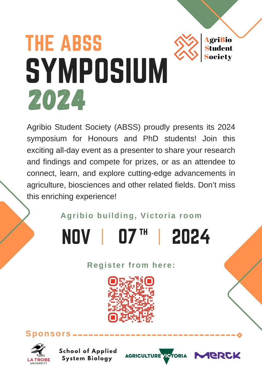 🌱Come and support the incredible AgriBio HDR students as they present their groundbreaking research tomorrow! Join us from 10 am to 4 pm in the Victoria Rooms at AgriBio. Don’t miss out on these amazing presentations!