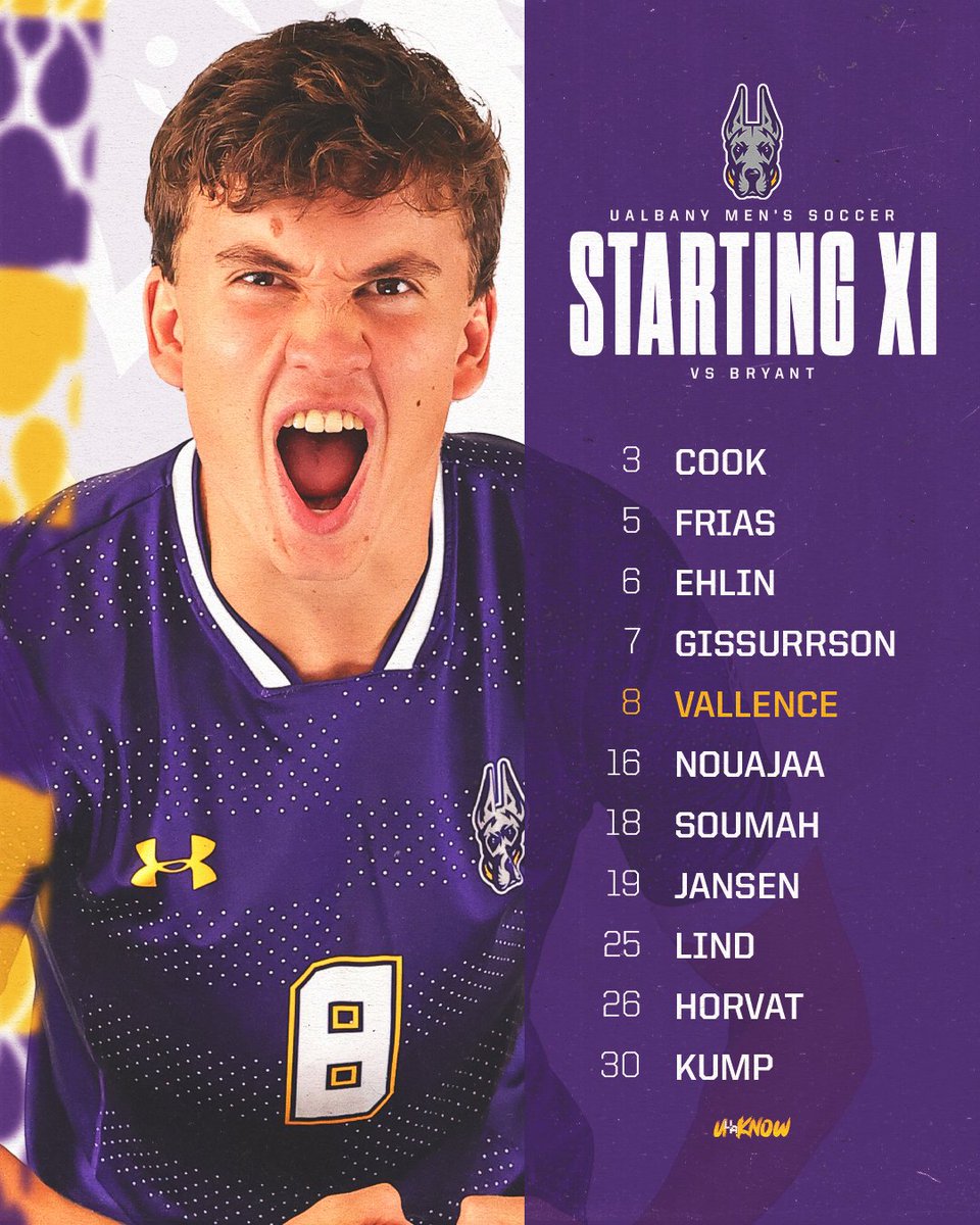 Starters vs Bryant ⚽️

#UAUKNOW #UAlbanyFutbol
