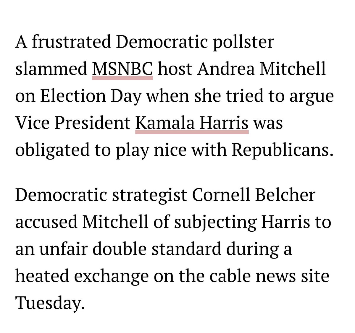 DrewTCorbin1's tweet photo. @mitchellreports @KatyTurNBC @ChrisJansing Thank you for checking #AndreaMitchell, Cornell Belcher....her nonsensical rambling has gotten out of hand and is totally annoying. #MSNBC has to kick her out.  Let her go play bingo with people her age. https://t.co/cac40tDGcT