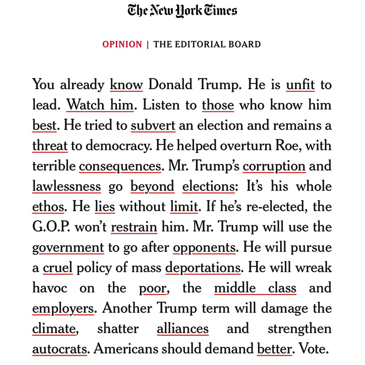 NY TIMES EDITORIAL BOARD