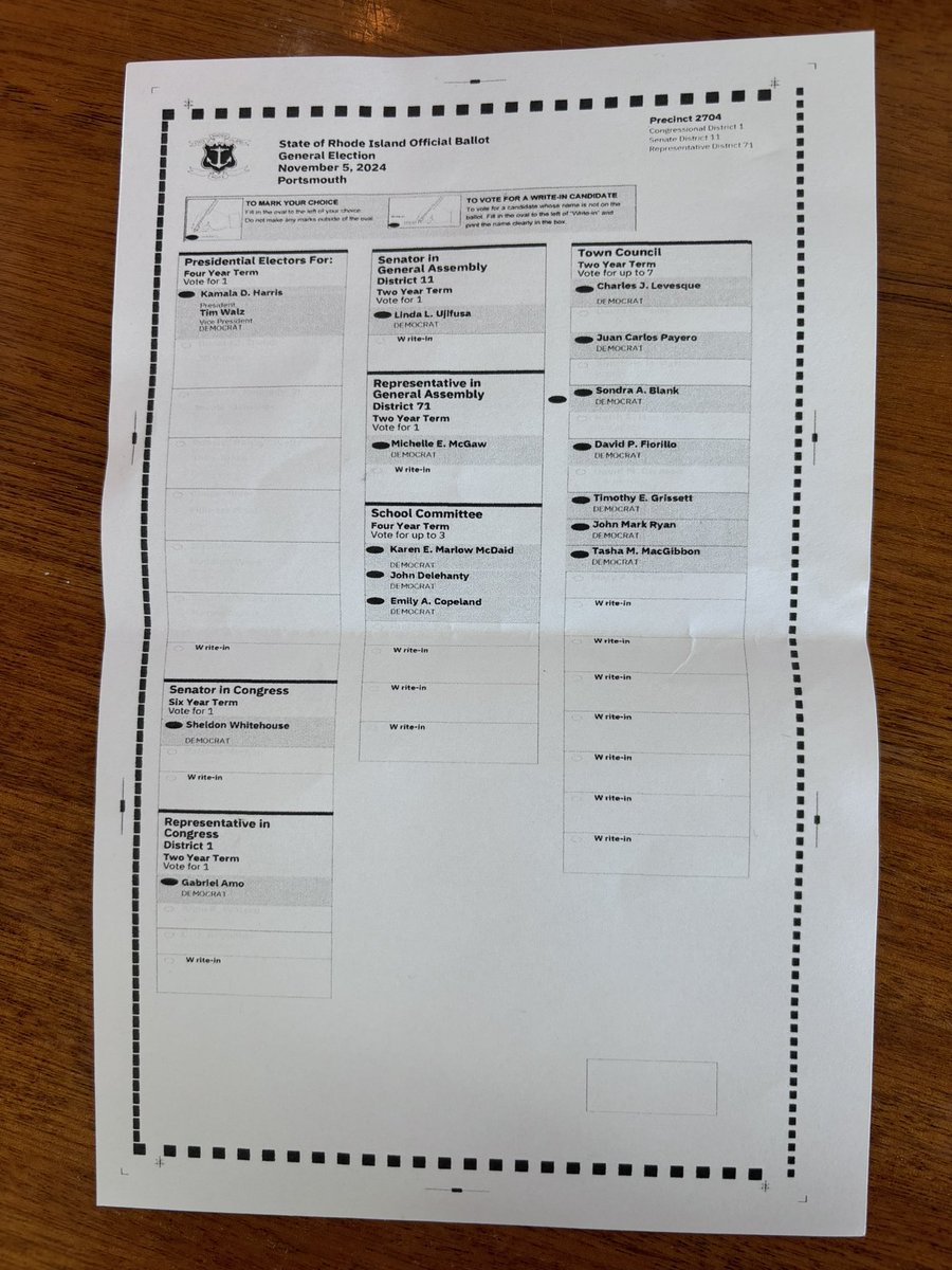 Betholcha401's tweet photo. @repmorgan No matter who you vote for, this is WRONG!! This is my personal copy I received today in Portsmouth, RI, while walking in to vote. https://t.co/CavtCQ4Ghz