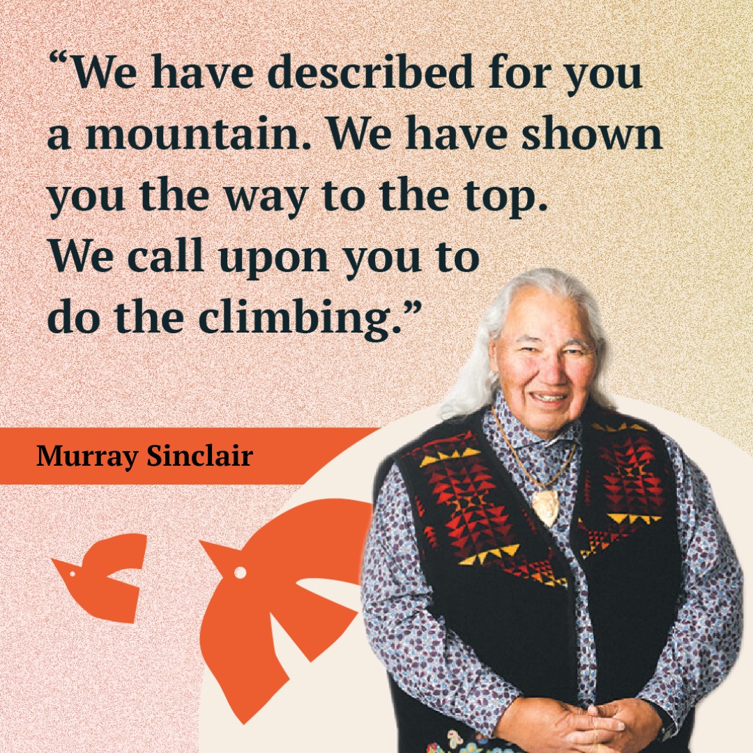 DavidSuzukiFDN's tweet photo. Today we pay respect to one of the great leaders of our time, Murray Sinclair. He profoundly influenced Canada's path toward #TruthAndReconciliation, advocating for systemic change to address the legacy of residential schools. #RestInPower #MurraySinclair https://t.co/XDkRIrATw3