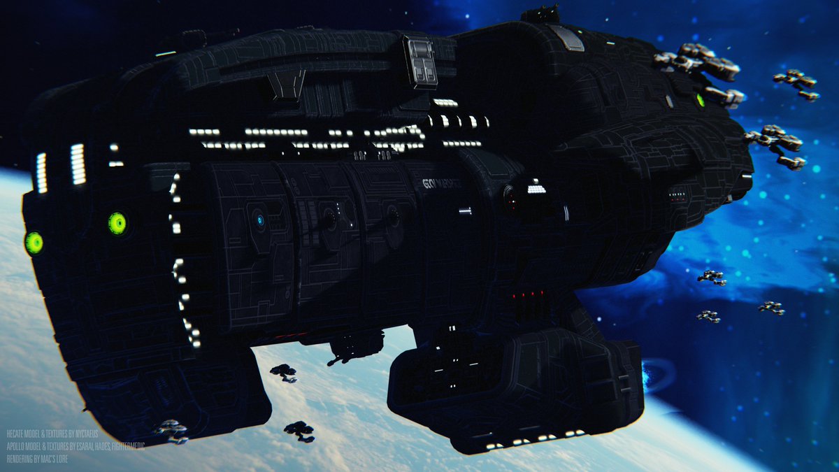 MacsLore's tweet image. If you look closely at the Deimos, you can kinda see a smiley face on the front.
#freespace #freespace2