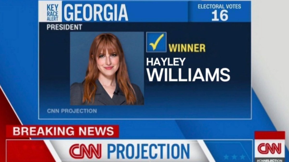 🚨 CNN has called Georgia for Hayley Williams.