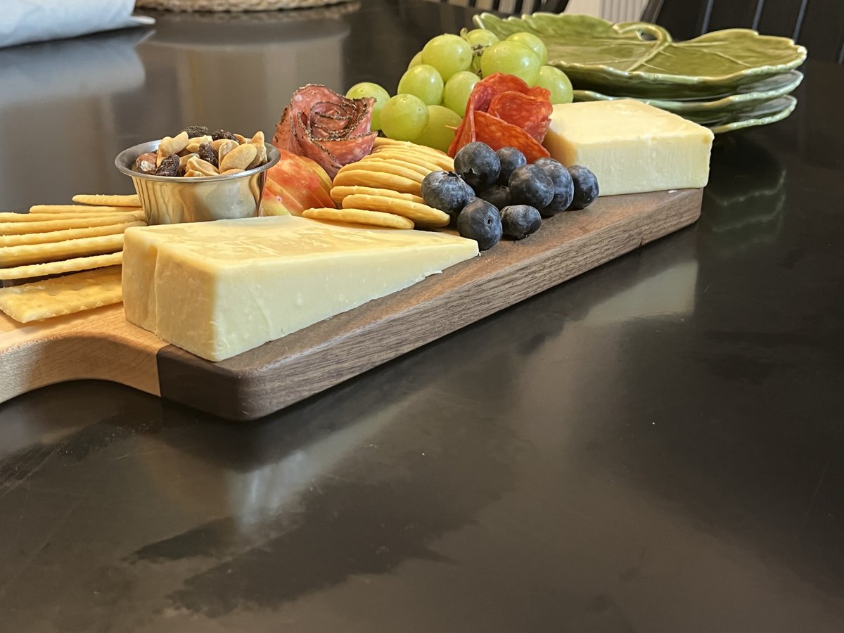 GreenDuckCustom's tweet image. Our Holiday Special is now LIVE!  We are offering our massive (24" x 18") hard maple and black walnut carving board with a free matching charcuterie board.  Special Price= $190.00 (plus tax) Shipped.  Order by Nov 15 for delivery before Thanksgiving!  greenduckcustoms.com…