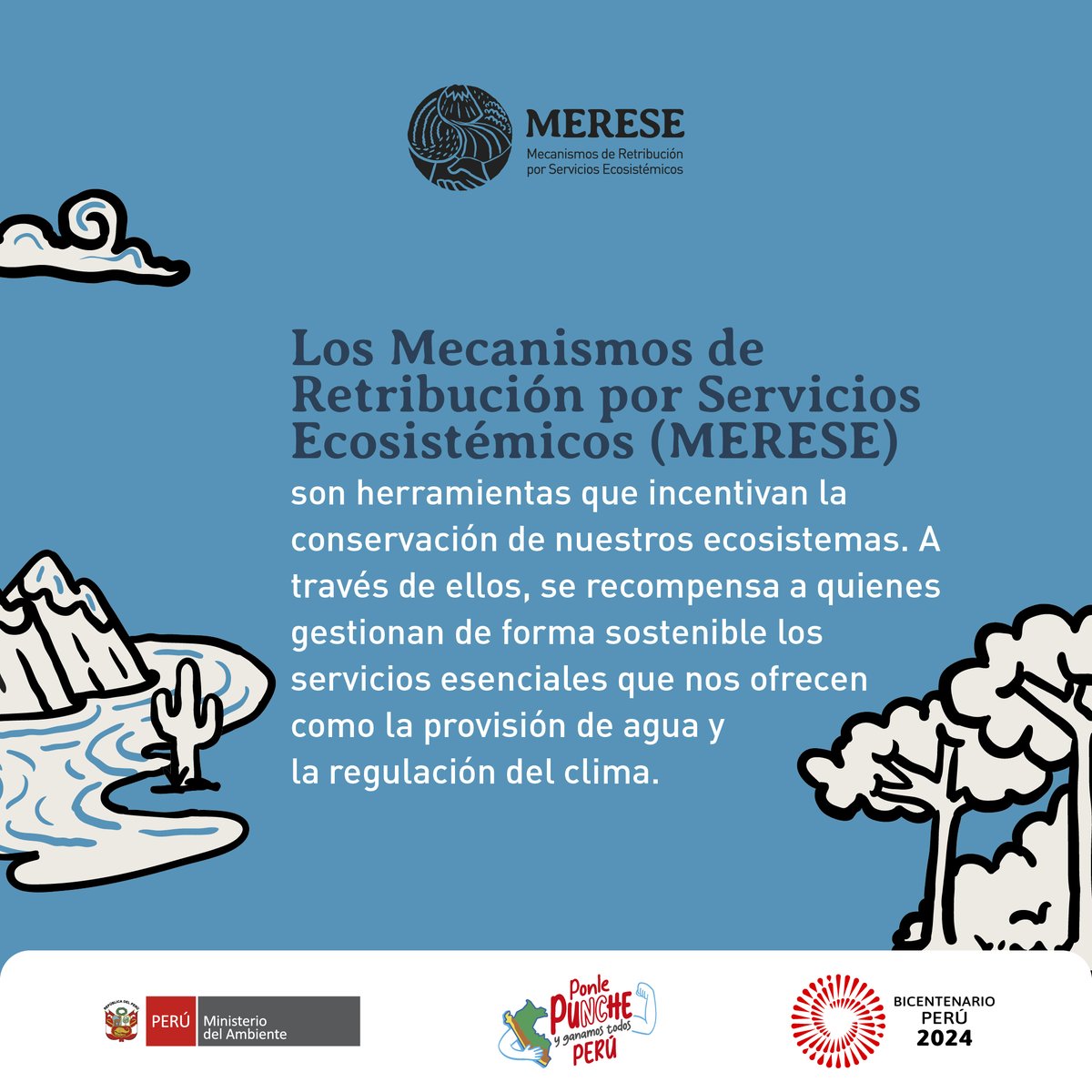 foresttrendsorg's tweet photo. 🌱Los #MERESE son acuerdos voluntarios que financian la conservación de nuestros ecosistemas💧. Contribuyentes y beneficiarios se unen para cuidar y recuperar los servicios que la naturaleza nos brinda, asegurando recursos para un futuro sostenible . #10añosMerese #PerúloMerese https://t.co/HrVHLZ3wsr