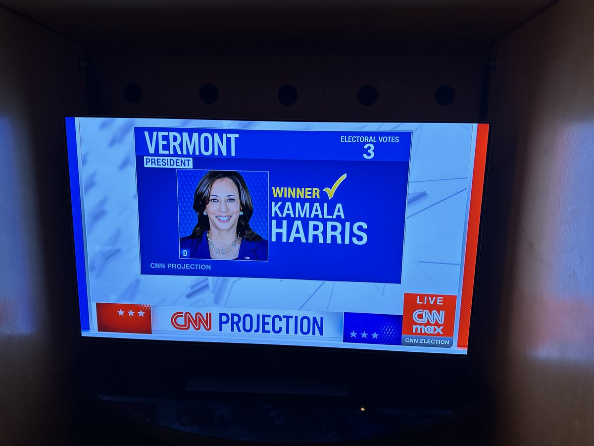 First state called in Election 2024. When I first voted,  @Vermont was the most reliably Republican state in the country