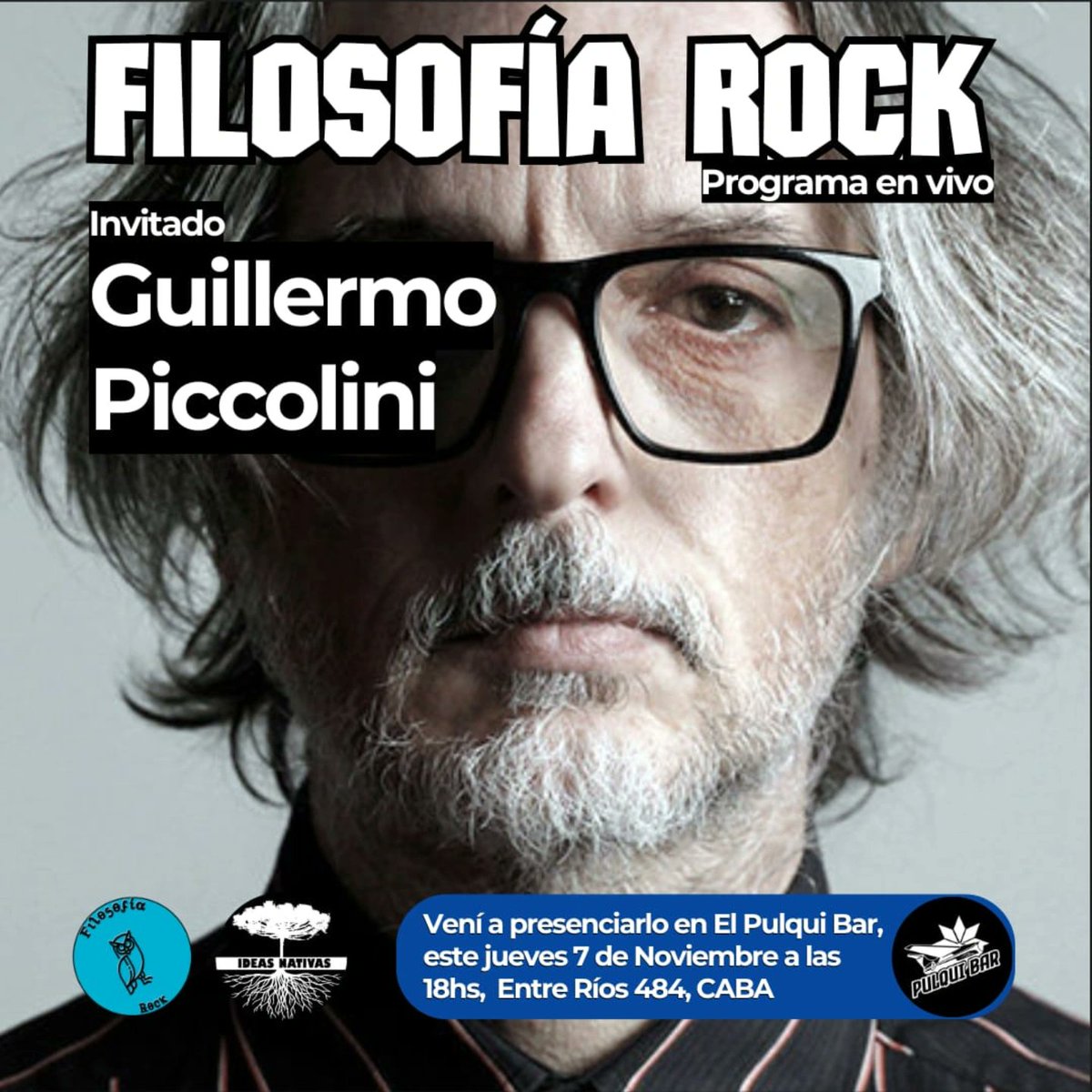 🦉 #FilosofíaRock 🎸⚡️

👏 Recibimos a <a href="/piccolini/">piccolini stefano</a> músico, productor. Fundador de #LosTorerosMuertos, el dúo #PachucoCadáver y #Venus  

🎙️Conducen: <a href="/ElizabetVega7/">Elizabet Vega Gron ♡🌻</a>  y <a href="/Budijoly/">Pablo Rizzi</a>
☎️ Producción <a href="/danyluna67/">Daniel Luna</a>
📽 Stream: <a href="/ClaudioBarneix/">Claudio Barneix</a>
🎭 Cultura: <a href="/natachacine1/">Natacha Mell</a> Mell 
🎼  <a href="/MIconomidis/">Marcelo Iconomidis</a>