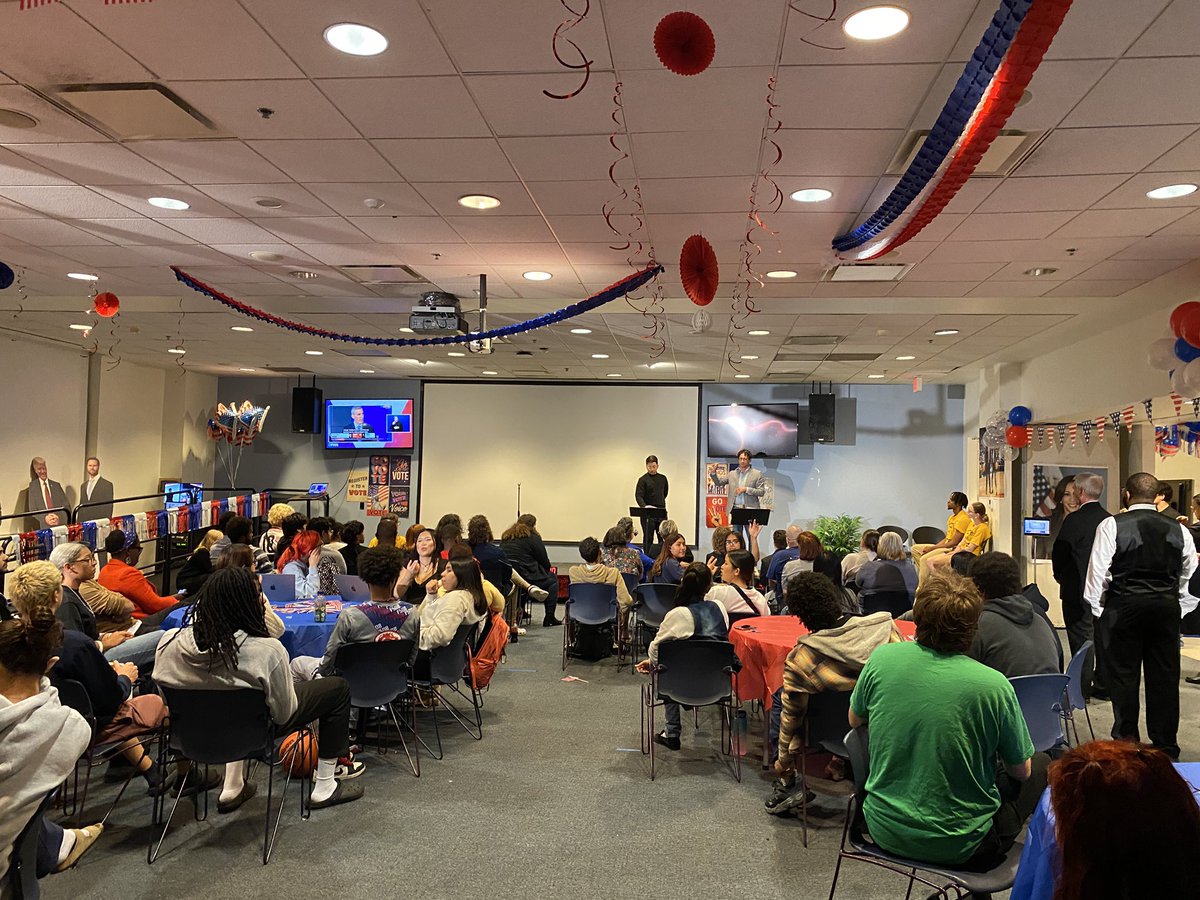 Ashley Mowreader (@amowreader) on Twitter photo I’m live at <a href="/GallaudetU/">Gallaudet University</a> for their election watch party for <a href="/insidehighered/">Inside Higher Ed</a>
Organizers say one of the goals of tonight is to provide analysis of and conversation around the election in ASL, including covering election vocab like “blue wall” and “battleground states” I’m live at <a href="/GallaudetU/">Gallaudet University</a> for their election watch party for <a href="/insidehighered/">Inside Higher Ed</a>
Organizers say one of the goals of tonight is to provide analysis of and conversation around the election in ASL, including covering election vocab like “blue wall” and “battleground states”