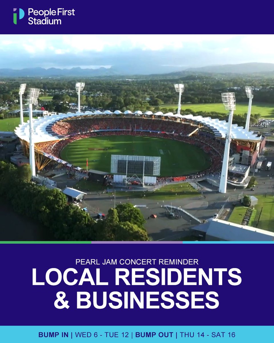 PeopleFirstSt's tweet image. 🚨Attention all local residents &amp;amp; businesses🚨

The bump in for the Pearl Jam: Dark Matter World Tour concert commences today! The local community can expect to see increased activity around the stadium for the duration.

Find more info at bit.ly/PearlJamGC