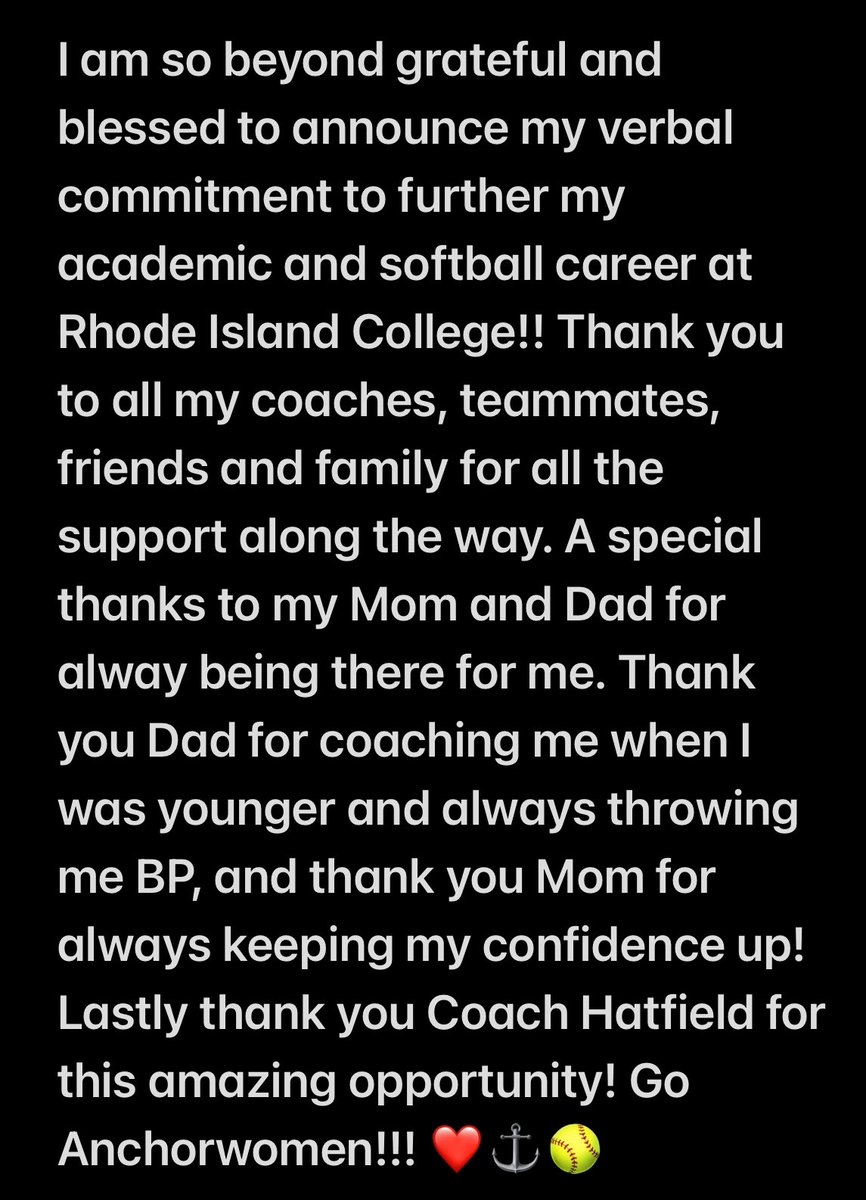 Mia D’Andrea 2026 (@mia_dandrea22) on Twitter photo Thank you Coach Hatfield, super excited to see what the future brings!! <a href="/CoachHatfield22/">Lauren Hatfield</a> <a href="/RIC_Softball/">RIC Softball</a> <a href="/fire_ri/">RI Fire N’ Ice Softball</a> Thank you Coach Hatfield, super excited to see what the future brings!! <a href="/CoachHatfield22/">Lauren Hatfield</a> <a href="/RIC_Softball/">RIC Softball</a> <a href="/fire_ri/">RI Fire N’ Ice Softball</a>