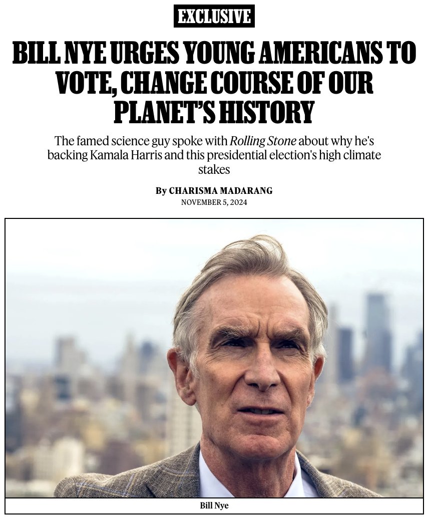 RollingStone's tweet photo. “The word people throw [around] is ‘doomism’ — that we’re doomed. But I will claim — I will pound my fist on the editorial desk! — that the latest research points out that there’s no tipping point. You haven’t reached a point of no return. It’s just that things get worse and worse. So, the sooner you do something about it, the better.”

🔗 https://t.co/7Sg1Pcg4lO