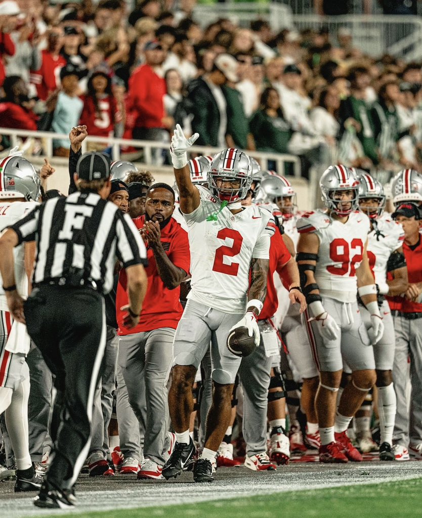 BarstoolOSU's tweet photo. Ohio State is ranked 2 in the first college football playoff poll🔥😈 @emeka_egbuka https://t.co/eZexicnxd3