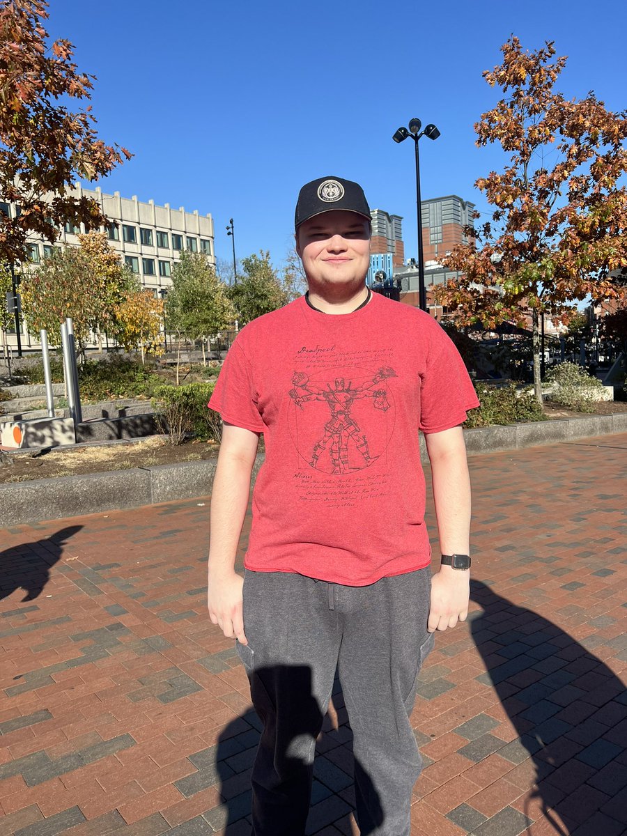 Raffa3llaShan's tweet photo. Lane Jablonski a Suffolk University senior voted no on MA Ballot Question 4 because he believes the wording needs to be tweaked. If people were unable to grow and gift them he would vote yes. 
#report4charlie https://t.co/qqXdpkflbS