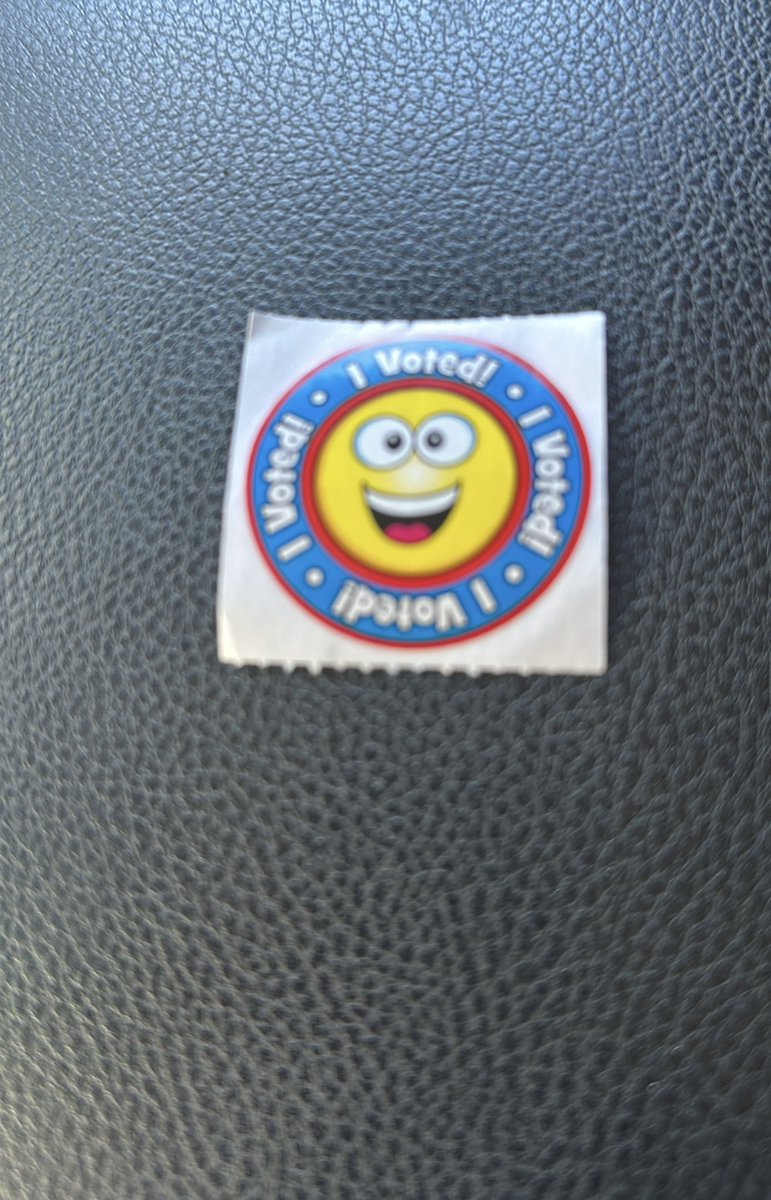 Rupp45's tweet photo. What state had the best stickers? This was mine from NJ #IVoted #iVotedSticker #PresidentialElections2024 https://t.co/iDAW12I4qo