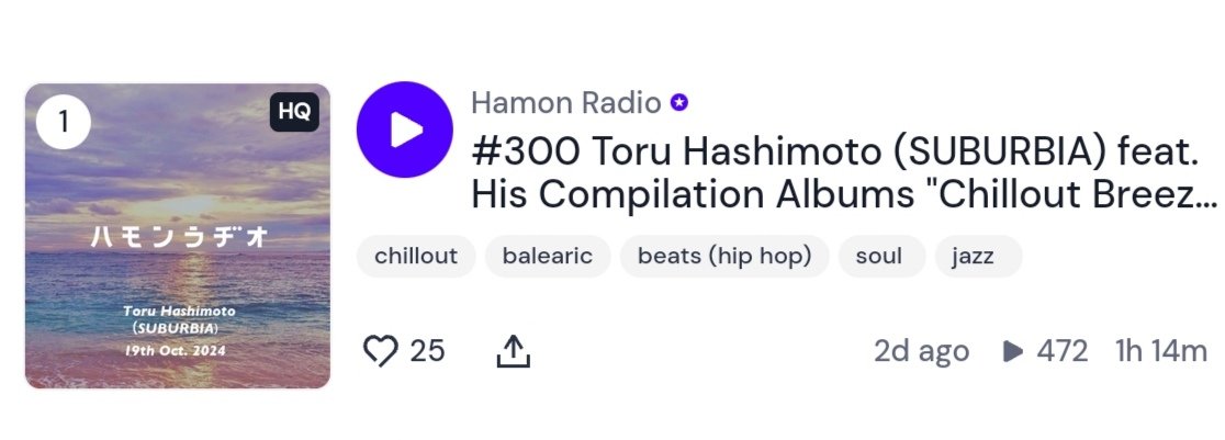 Toruhashimoto's tweet photo. GIN FESTIVAL×Hamon RadioﾉDJﾐｯｸｽ､2ｶﾒﾃﾞﾓｳMixcloudﾁｬｰﾄchillout~jazzﾉ#1ﾆﾅｯﾃﾏｽ! ﾄｲｱﾜｾｵｵｲ1ｷｮｸﾒﾊCorker Conboy/In Light Of That Learnt Later(Purelink Remix)♪ ｷﾆｲﾗﾚﾀｶﾀﾊｾﾞﾋ､ｺﾝﾋﾟSeaside/Sunset Chillout Breezeﾓ☆ https://t.co/wbyOoSlfRo https://t.co/Y8zqqzh6L3