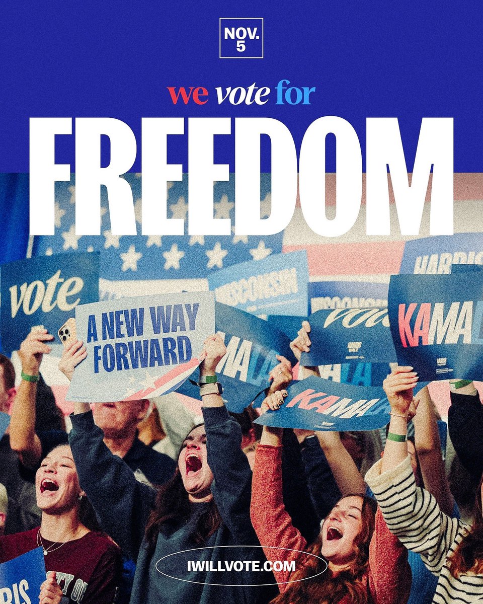 🇺🇸🗳️ Today, we vote for freedom. For a new way forward. Because we’re not going back.